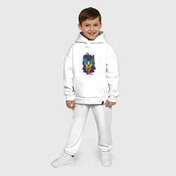 Детский костюм оверсайз Кот в шляпе, цвет: белый — фото 2