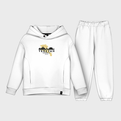 Детский костюм оверсайз Yerevan - Armenia / Белый – фото 1