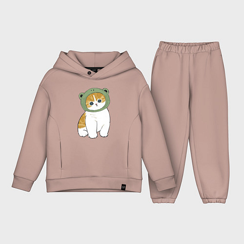 Детский костюм оверсайз Котолягушонок / Пыльно-розовый – фото 1