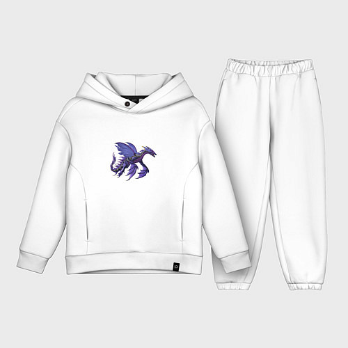 Детский костюм оверсайз Сумеречный дракон / Белый – фото 1