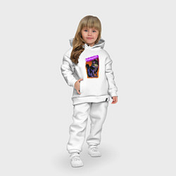 Детский костюм оверсайз CYBERPUNK 2077 КИБЕРПАНК 207, цвет: белый — фото 2