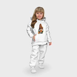 Детский костюм оверсайз Гном с тыквой, цвет: белый — фото 2