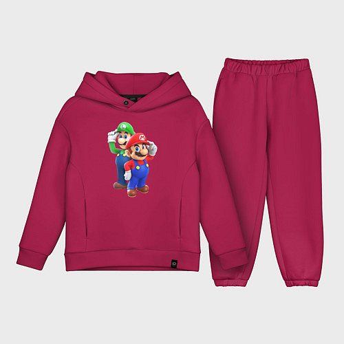 Детский костюм оверсайз Mario Bros / Маджента – фото 1