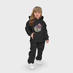Детский костюм оверсайз Котик МЯУ и волшебная сфера, цвет: черный — фото 2