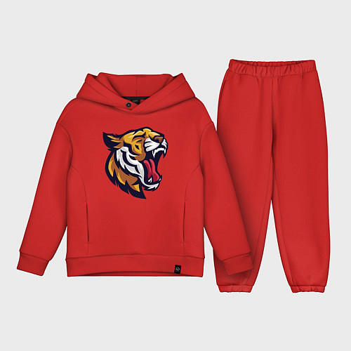 Детский костюм оверсайз Roar - Tiger / Красный – фото 1