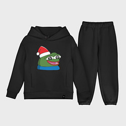 Детский костюм оверсайз Pepe, pepe happy, Пепе хеппи, pepe happy new year, цвет: черный