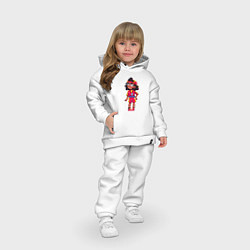 Детский костюм оверсайз Мег Brawl Stars иллюстрация, цвет: белый — фото 2