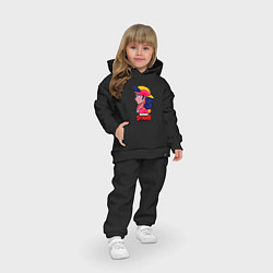 Детский костюм оверсайз Meg Brawl Stars - Фанатский рисунок, цвет: черный — фото 2