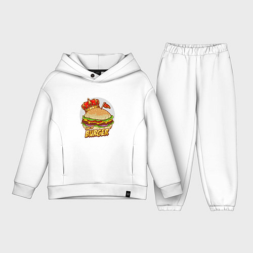 Детский костюм оверсайз Королевский бургер / Белый – фото 1