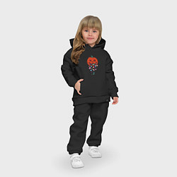 Детский костюм оверсайз Pumpkin Puke, цвет: черный — фото 2