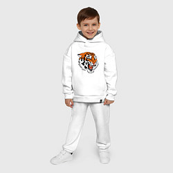 Детский костюм оверсайз Smiling Tiger, цвет: белый — фото 2