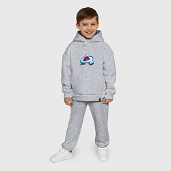 Детский костюм оверсайз Колорадо Эвеланш логотип, цвет: меланж — фото 2