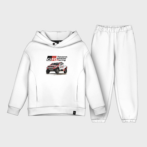 Детский костюм оверсайз Toyota Gazoo Racing Team, Finland Motorsport / Белый – фото 1
