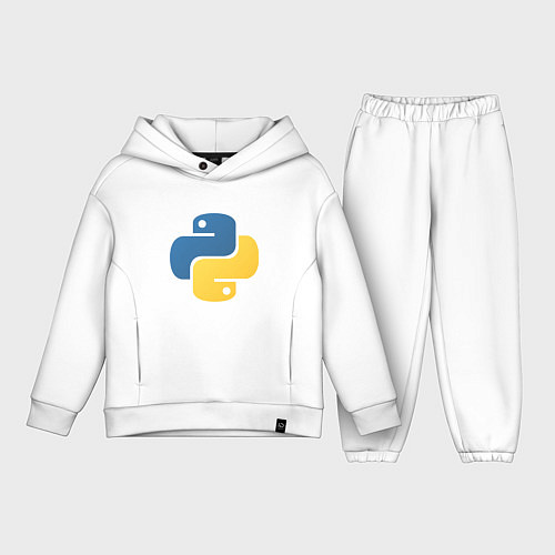 Детский костюм оверсайз Python язык / Белый – фото 1