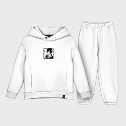 Детский костюм оверсайз Дазай Осаму в квадрате, цвет: белый