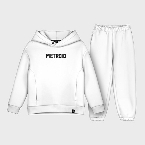 Детский костюм оверсайз Metroid Dread Black Logo / Белый – фото 1