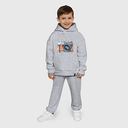 Детский костюм оверсайз Ретро фотокамера, цвет: меланж — фото 2