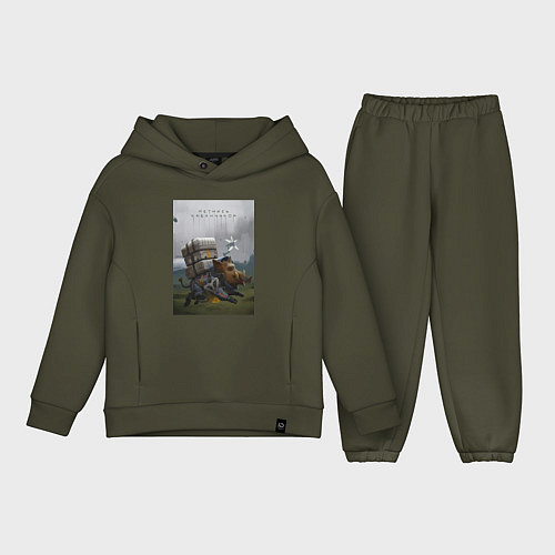 Детский костюм оверсайз Метнись кабанчиком / Хаки – фото 1