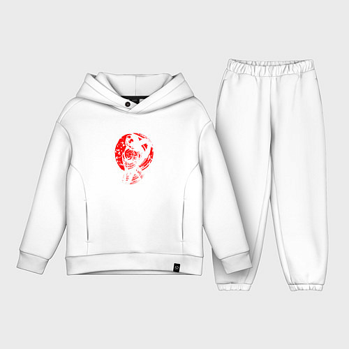 Детский костюм оверсайз САМУРАЙ С МЕЧОМ MOTO SAMURAI KATANA JAPAN / Белый – фото 1