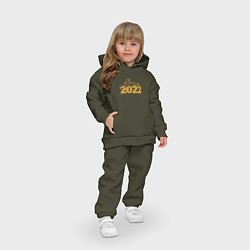 Детский костюм оверсайз Gold - Новогодний Тигр 2022, цвет: хаки — фото 2