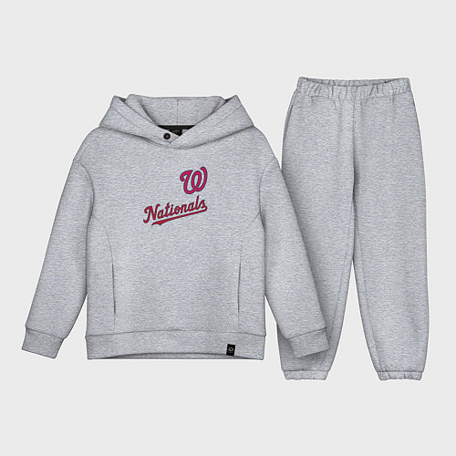 Детский костюм оверсайз Washington Nationals - baseball team! / Меланж – фото 1