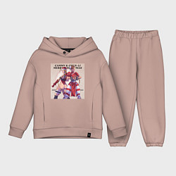 Детский костюм оверсайз Street Fighter Новый год, цвет: пыльно-розовый