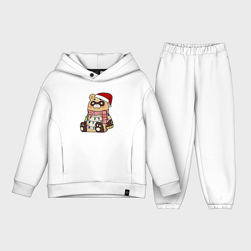 Детский костюм оверсайз ГОБА БОГ ОЧАГА НОВОГОДНИЙ / Белый – фото 1