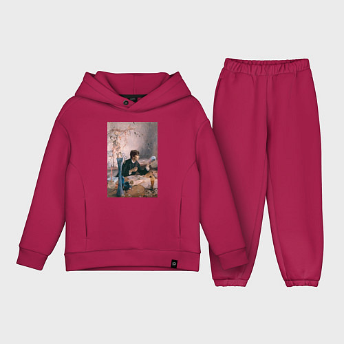 Детский костюм оверсайз Тимоти Шаламе картина художник / Маджента – фото 1