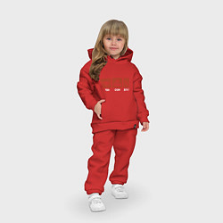 Детский костюм оверсайз Еда, сон, дота2, цвет: красный — фото 2