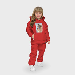 Детский костюм оверсайз Картина Выгодная позиция, цвет: красный — фото 2