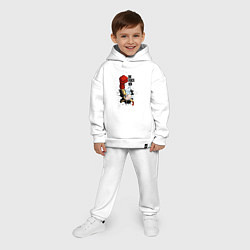 Детский костюм оверсайз Saitama One Punch, цвет: белый — фото 2