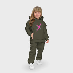 Детский костюм оверсайз Коллекция Get inspired! Pink cross Абстракция P-cr, цвет: хаки — фото 2