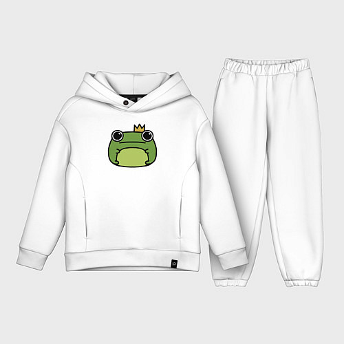 Детский костюм оверсайз Frog Lucky король / Белый – фото 1