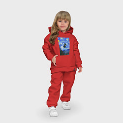 Детский костюм оверсайз Тардис в Звездной Ночи, цвет: красный — фото 2