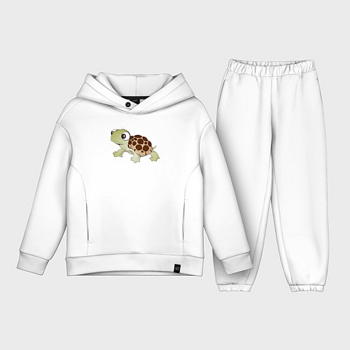 Детский костюм оверсайз Маленький черепашонок / Белый – фото 1