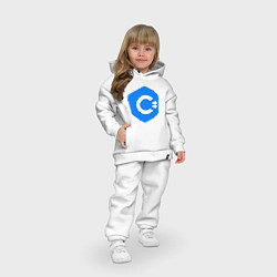 Детский костюм оверсайз Язык программирования C Sharp, цвет: белый — фото 2