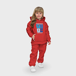 Детский костюм оверсайз Биатлон, Лежка, Стойка, цвет: красный — фото 2