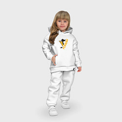 Детский костюм оверсайз Pittsburgh Penguins Питтсбург Пингвинз, цвет: белый — фото 2