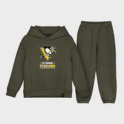 Детский костюм оверсайз Питтсбург Пингвинз , Pittsburgh Penguins, цвет: хаки