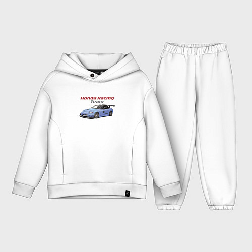Детский костюм оверсайз Honda Racing Team! / Белый – фото 1