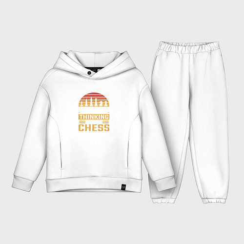 Детский костюм оверсайз Я могу выглядеть так, будто слушаю, но в голове я / Белый – фото 1