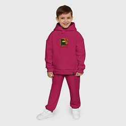 Детский костюм оверсайз Doodle ninja, цвет: маджента — фото 2