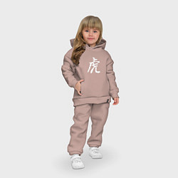 Детский костюм оверсайз Тигр Иероглиф, цвет: пыльно-розовый — фото 2