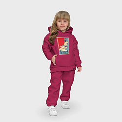 Детский костюм оверсайз Benzema, цвет: маджента — фото 2