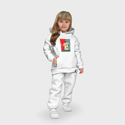 Детский костюм оверсайз Benzema Obey, цвет: белый — фото 2
