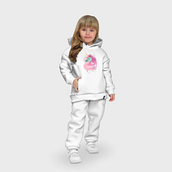 Детский костюм оверсайз Магический единорог, цвет: белый — фото 2