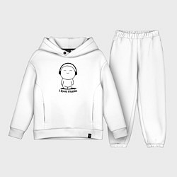 Детский костюм оверсайз Я Люблю Музыку I love Music