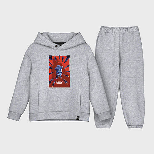 Детский костюм оверсайз The hedgehog / Меланж – фото 1