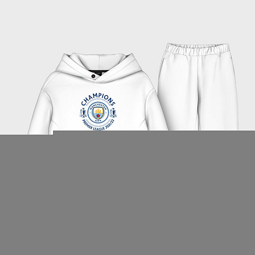 Детский костюм оверсайз Manchester City Champions 20212022 / Белый – фото 1