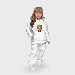 Детский костюм оверсайз POSITIVE CLOWN, цвет: белый — фото 2